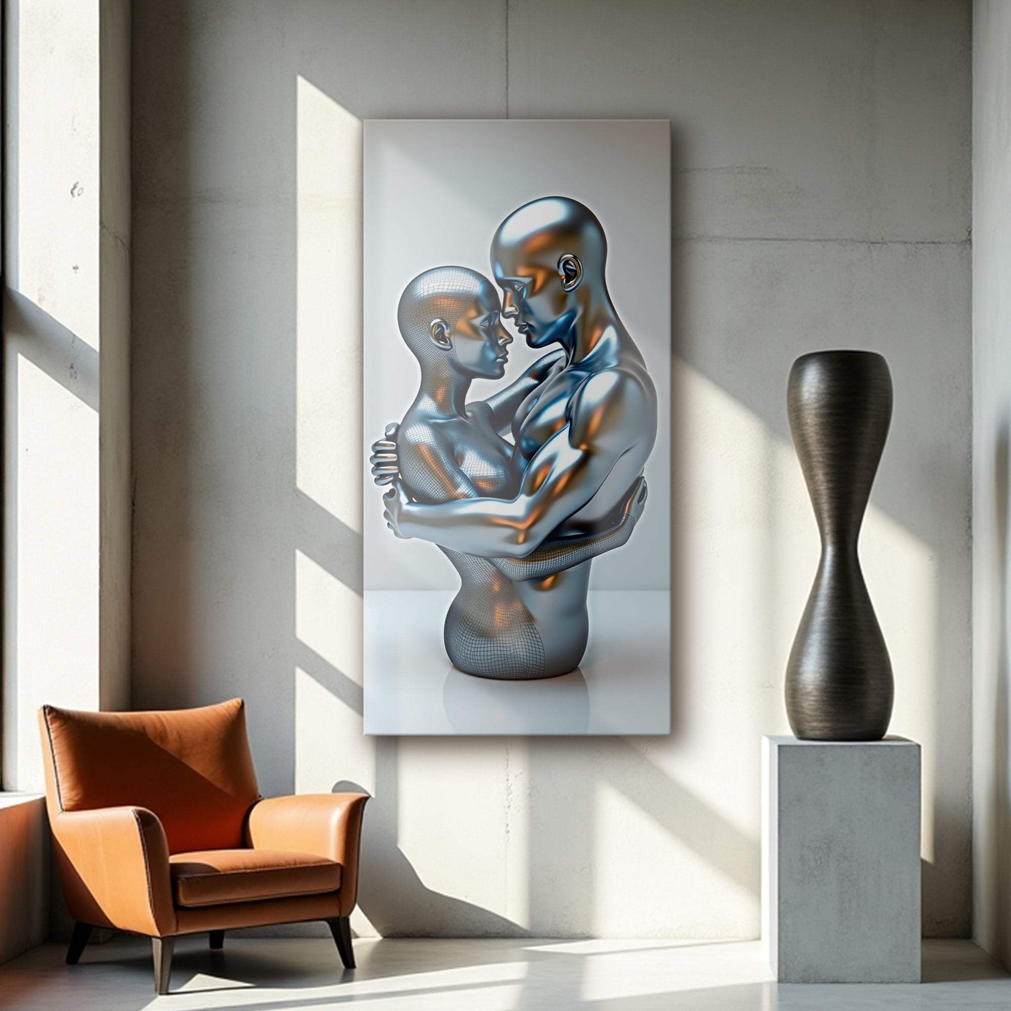 Eternal Love Figure Abstract Wall Art II - Tailored Canvases - Flyclothing LLC