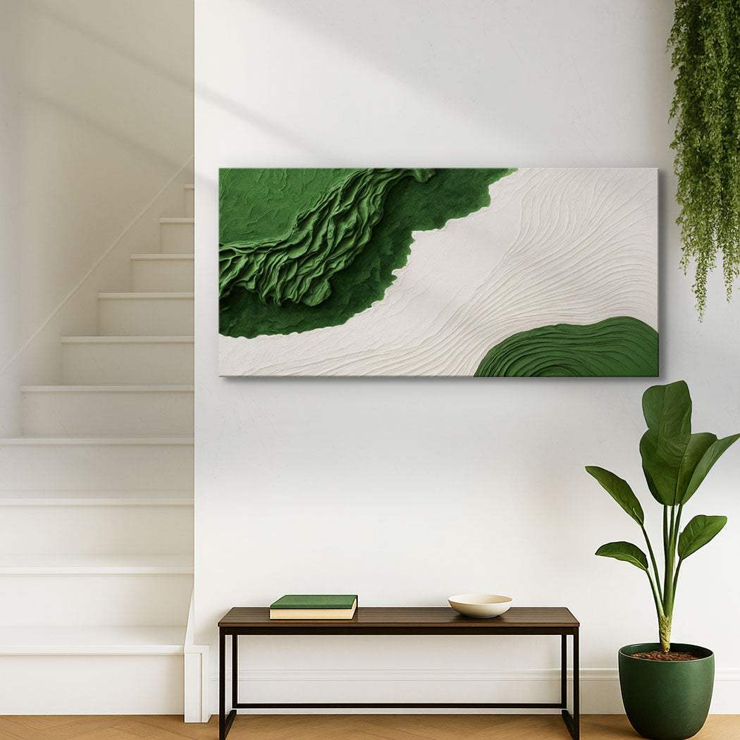 Green Rivers Abstract Wall Art IX - Tailored Canvases - Flyclothing LLC