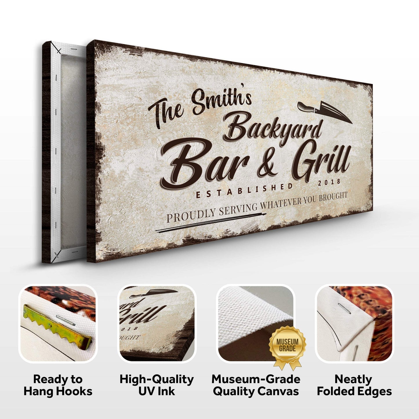 Backyard Bar & Grill Sign XVI - Tailored Canvases - Flyclothing LLC