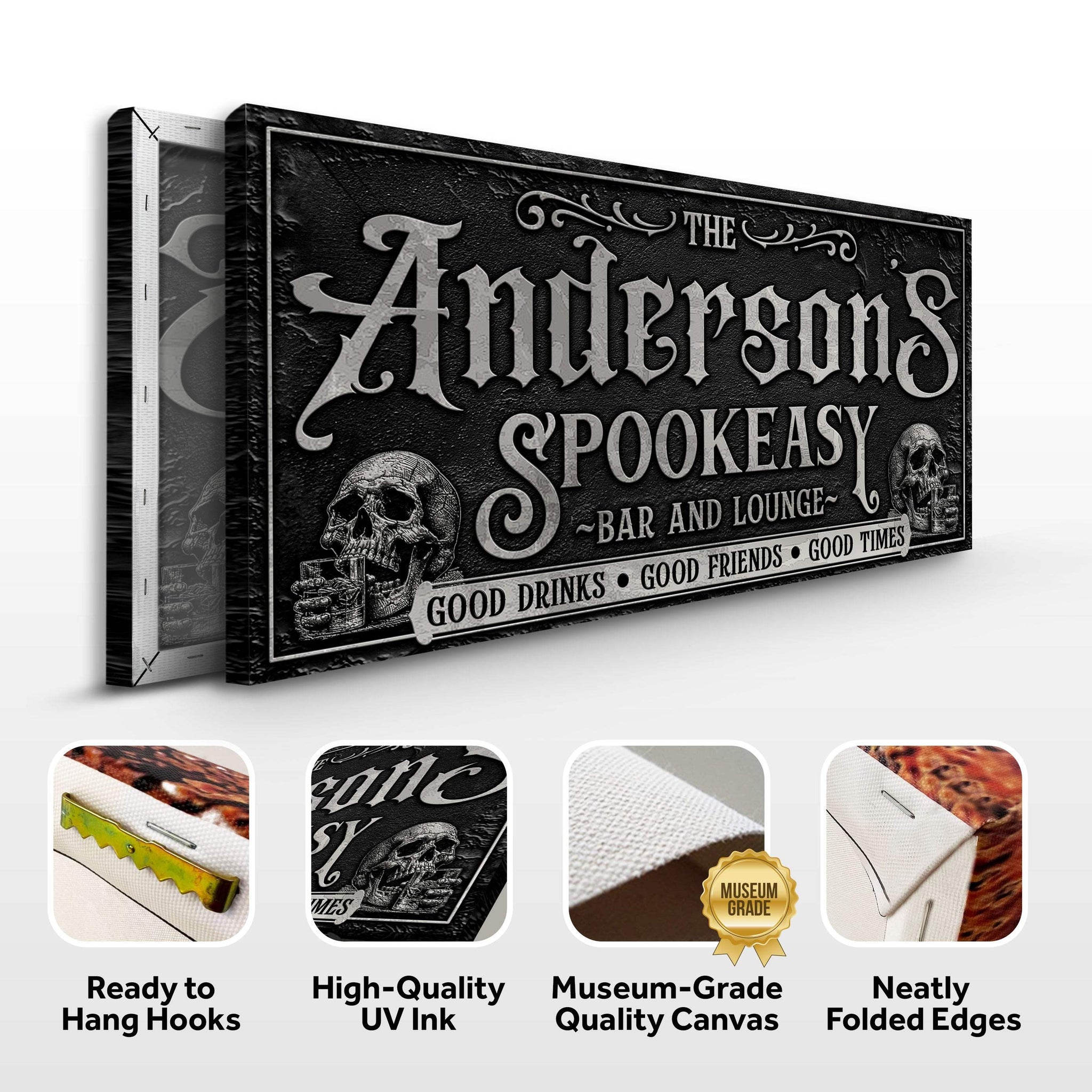 Personalized Spookeasy Bar Sign II - Tailored Canvases - Flyclothing LLC