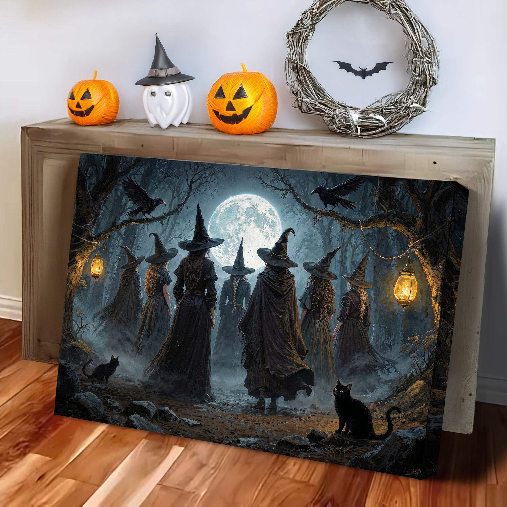 Coven of Witches Halloween Wall Art - Tailored Canvases - Flyclothing LLC