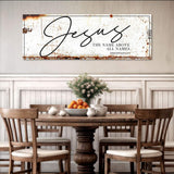 Jesus The Name Above All Names - Philippians 2:9 Faith Sign II - Tailored Canvases - Flyclothing LLC