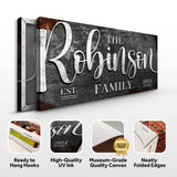 Personalized Family Sign - Tailored Canvases - Flyclothing LLC