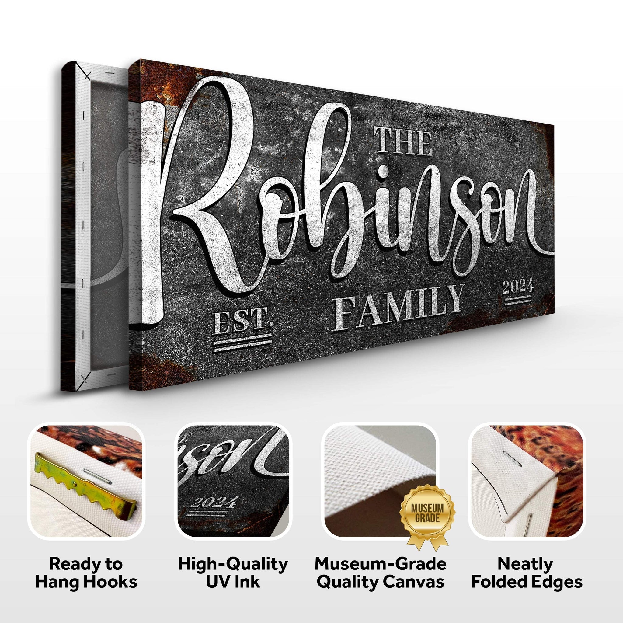 Personalized Family Sign - Tailored Canvases - Flyclothing LLC