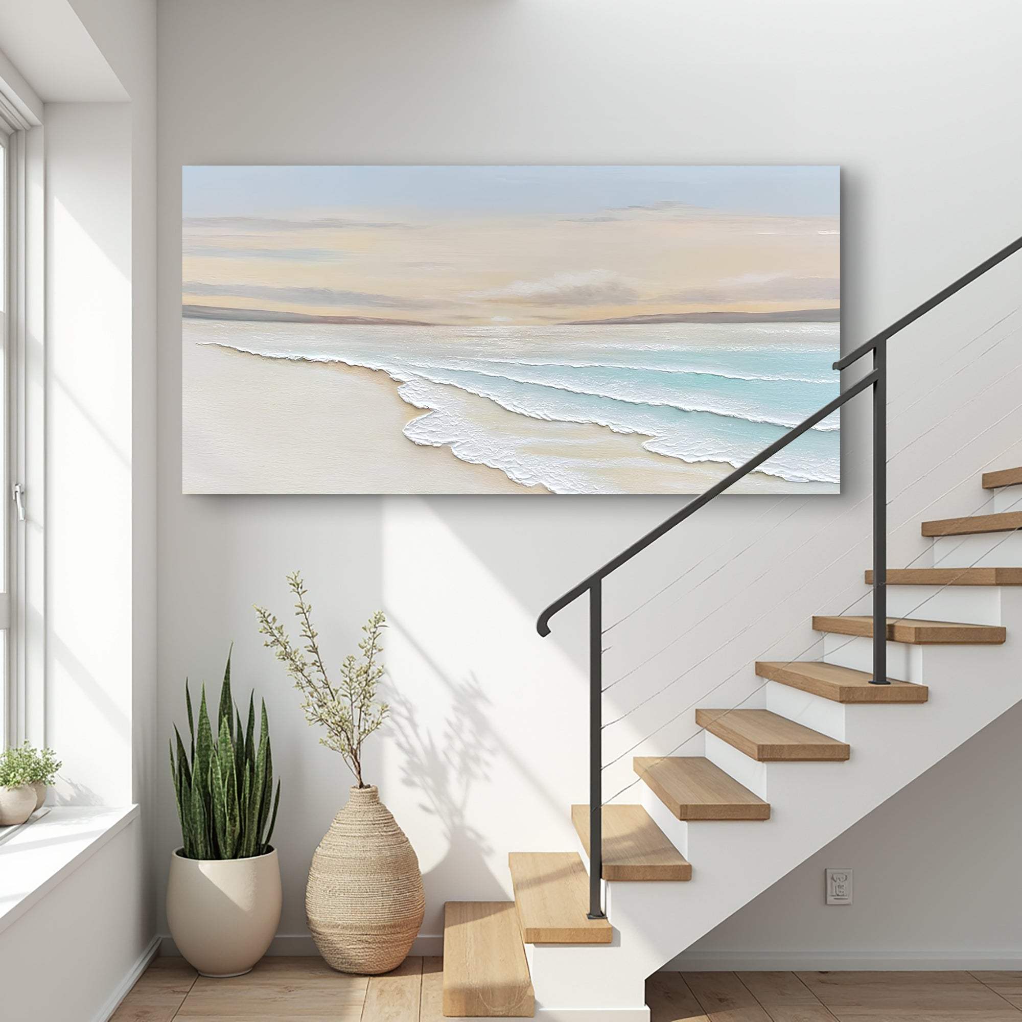 Serene Ocean Wave Coastal Wall Art IV - Tailored Canvases - Flyclothing LLC