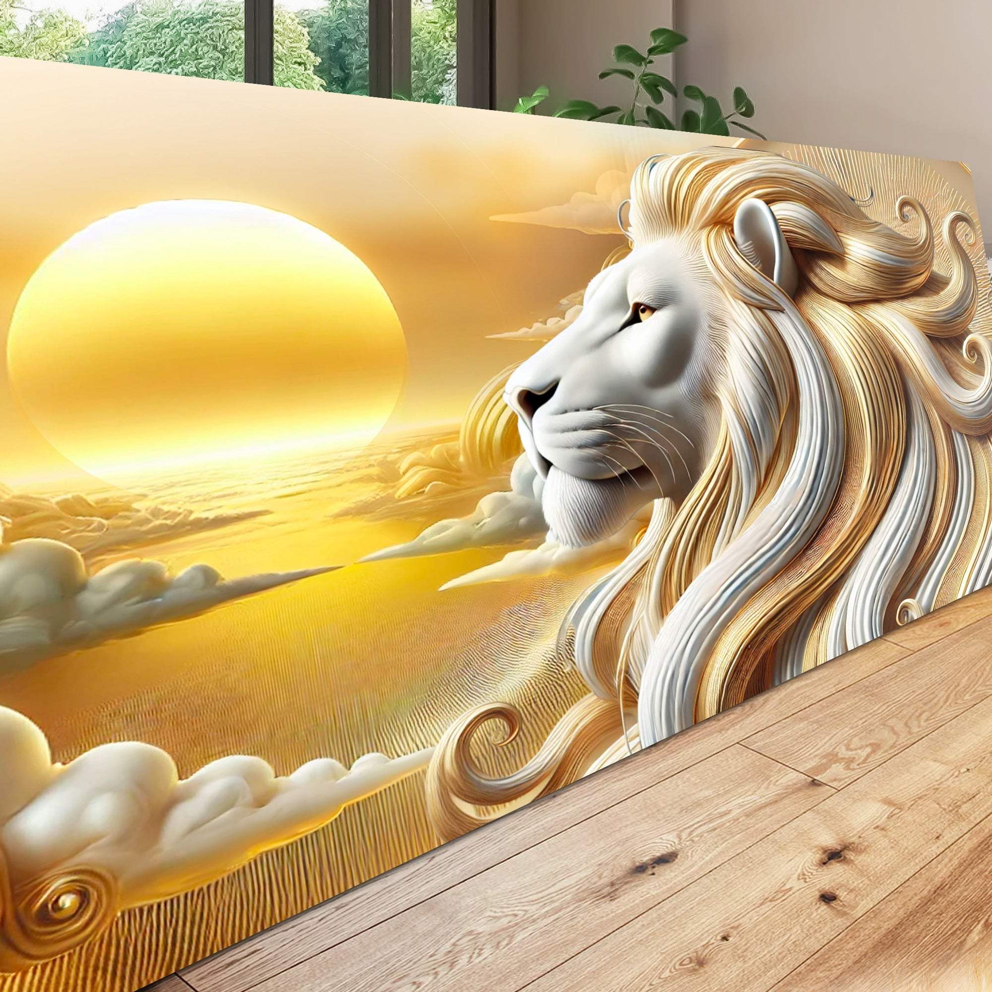 3D Majestic Lion Wall Art V - Tailored Canvases - Flyclothing LLC