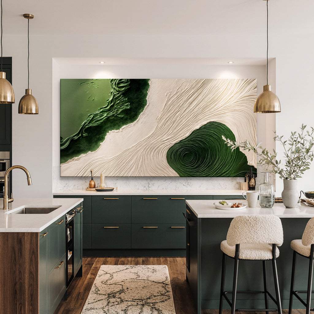 Green Rivers Abstract Wall Art XII - Tailored Canvases - Flyclothing LLC