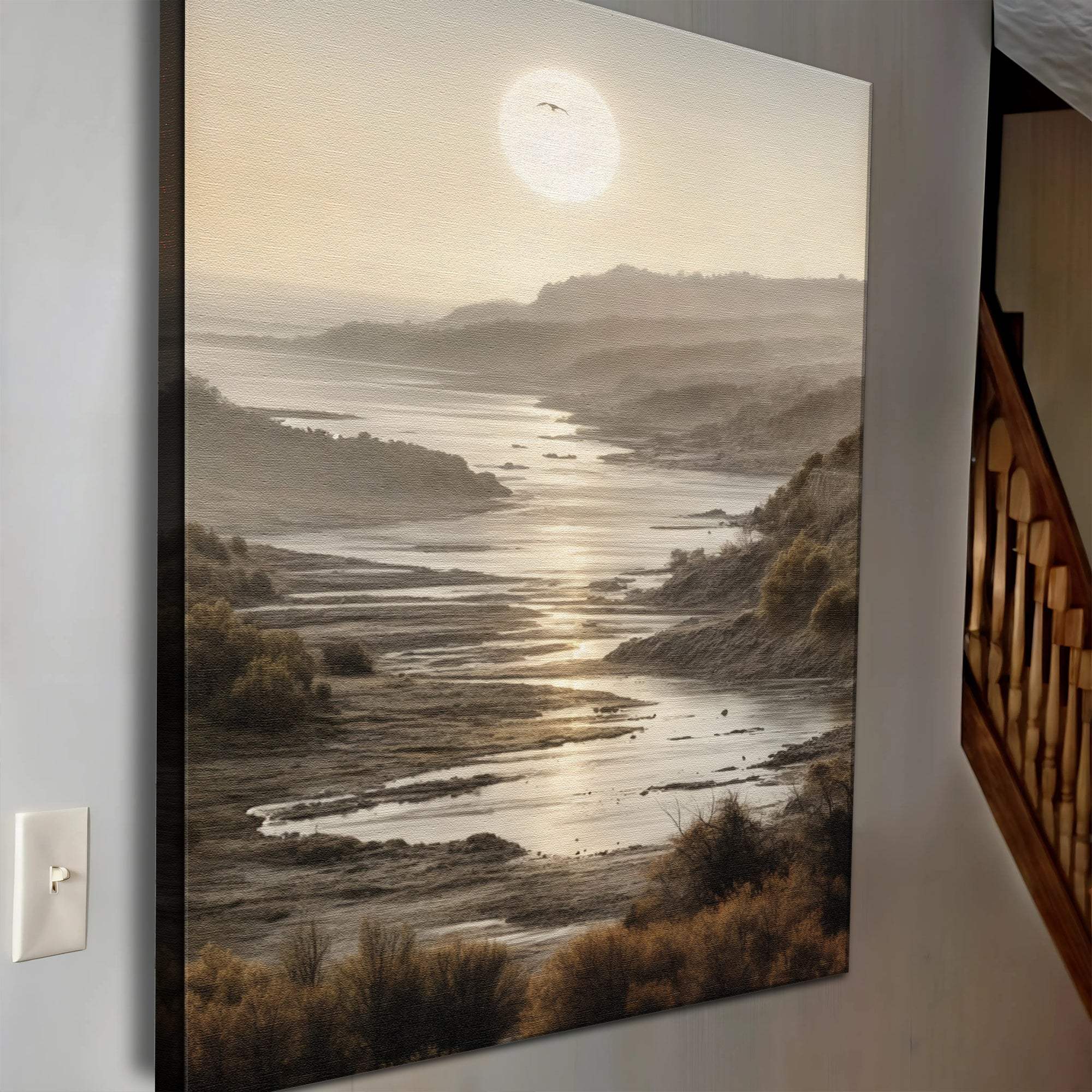 Misty Shores Coastal Impasto Wall Art - Tailored Canvases - Flyclothing LLC