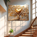 Golden Tree Heart Wall Art - Tailored Canvases - Flyclothing LLC