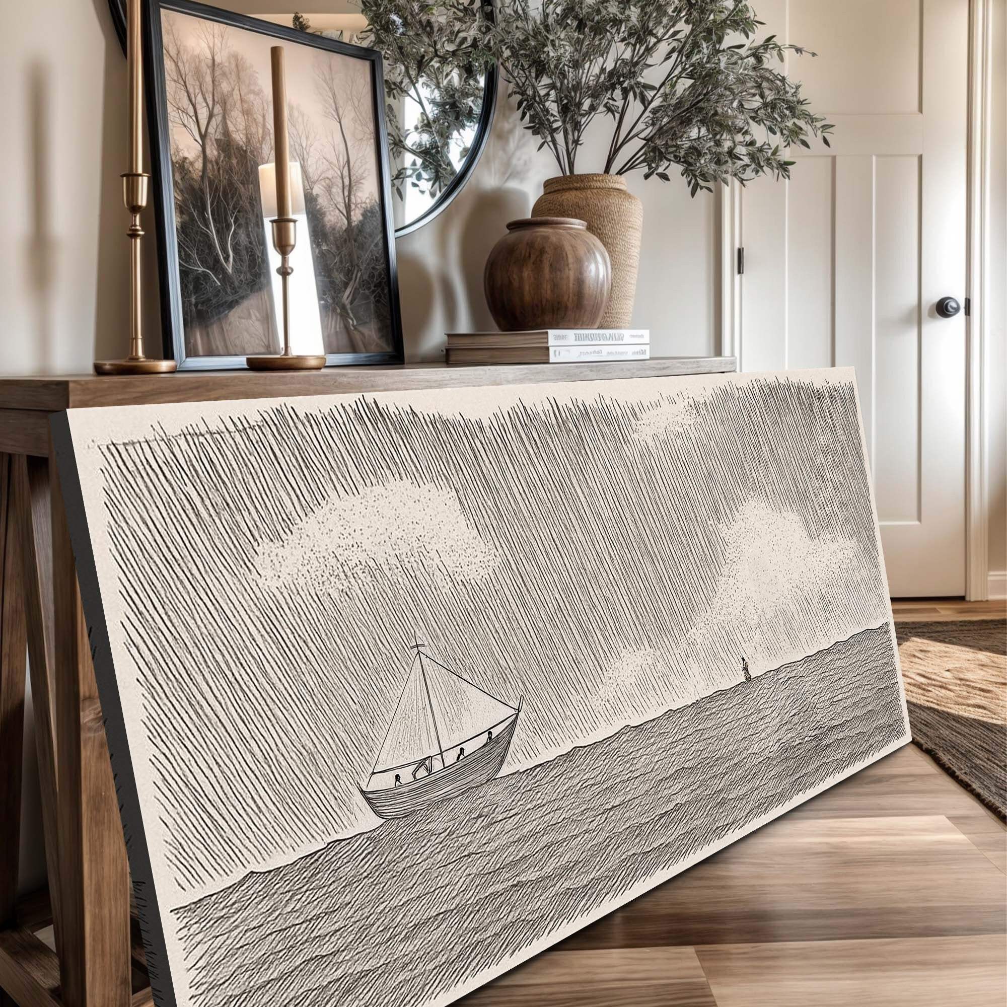 Jesus Walking On Water Faith Wall Art II - Tailored Canvases - Flyclothing LLC