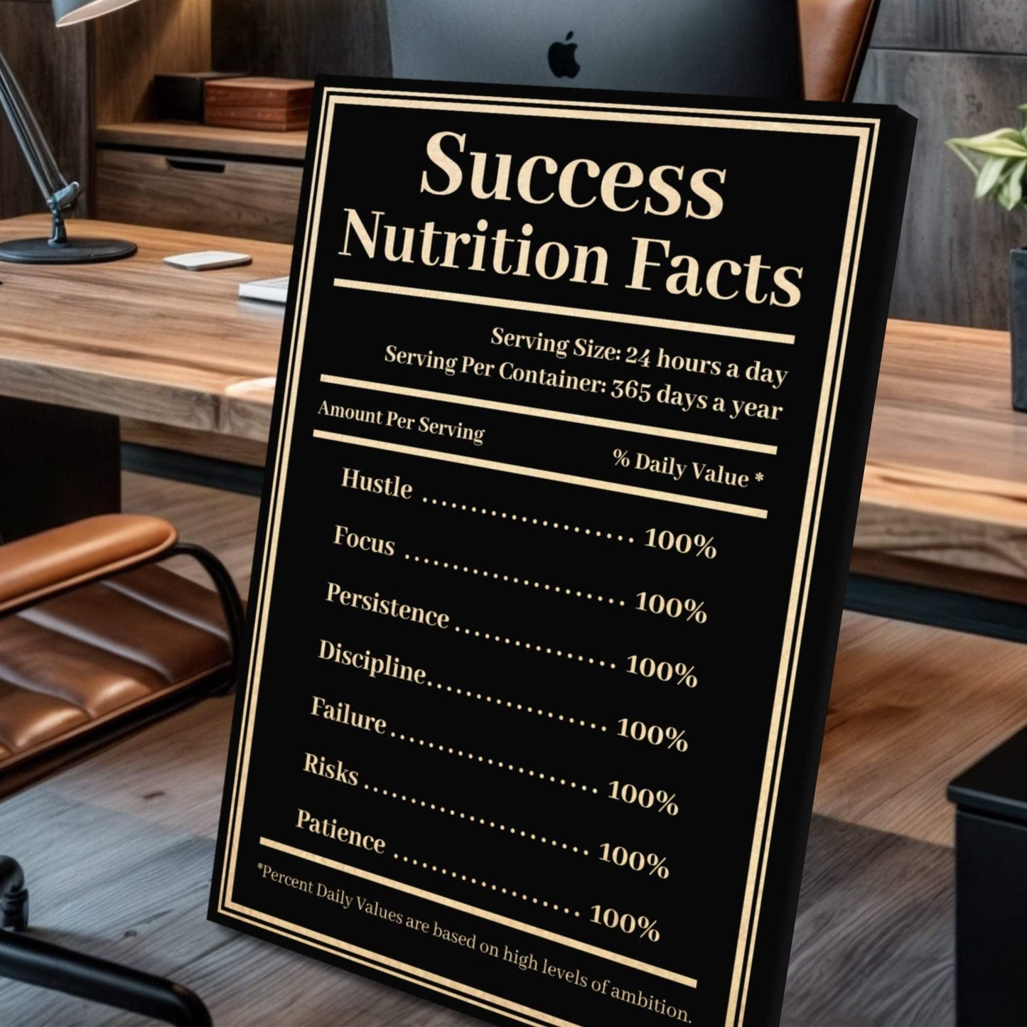 Ingredients For Success Motivational Wall Sign - Tailored Canvases - Flyclothing LLC