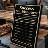 Ingredients For Success Motivational Wall Sign - Tailored Canvases - Flyclothing LLC