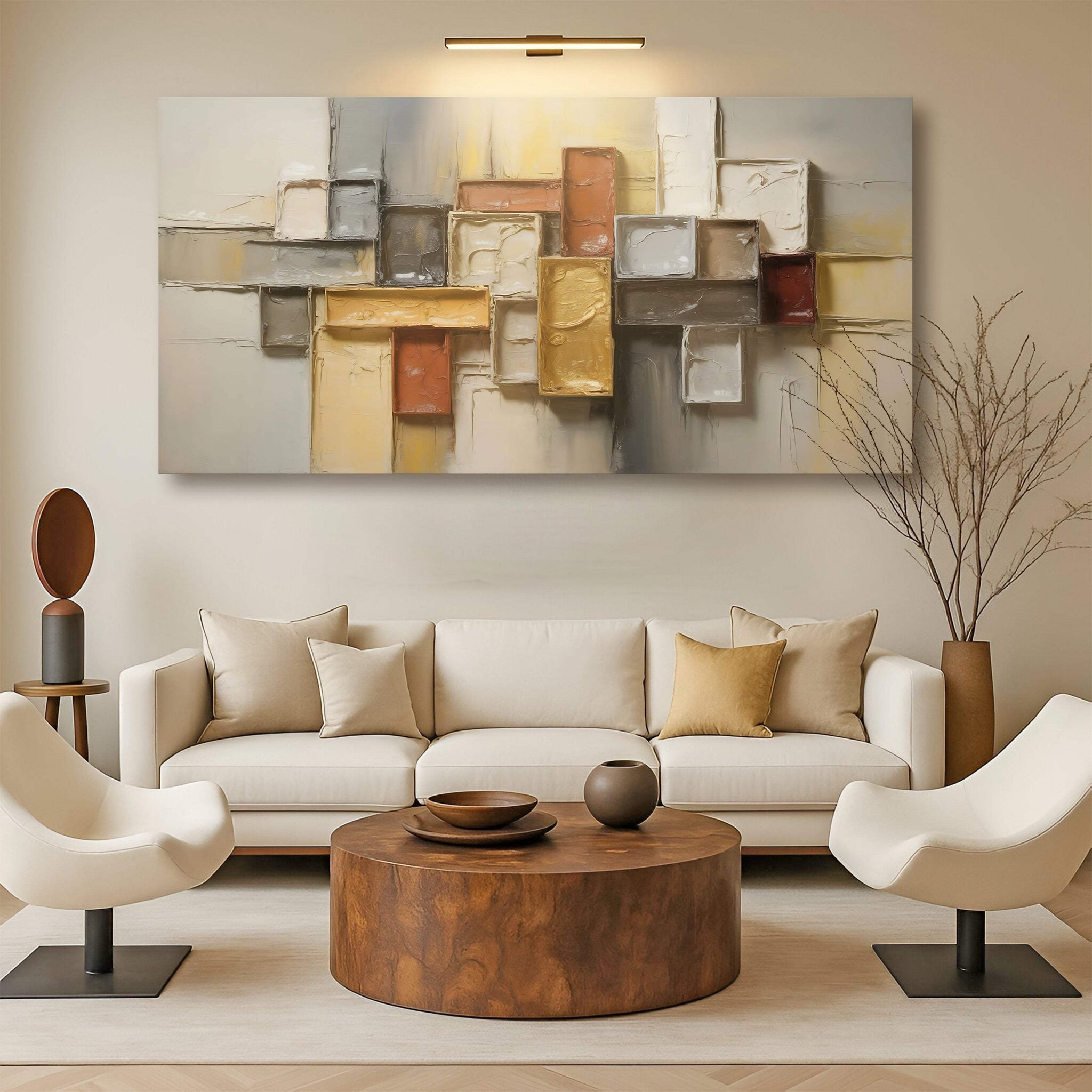 Shape Pattern Minimalist Abstract Wall Art - Tailored Canvases - Flyclothing LLC