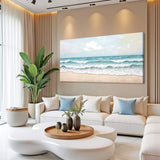 Serene Ocean Wave Coastal Wall Art - Tailored Canvases - Flyclothing LLC