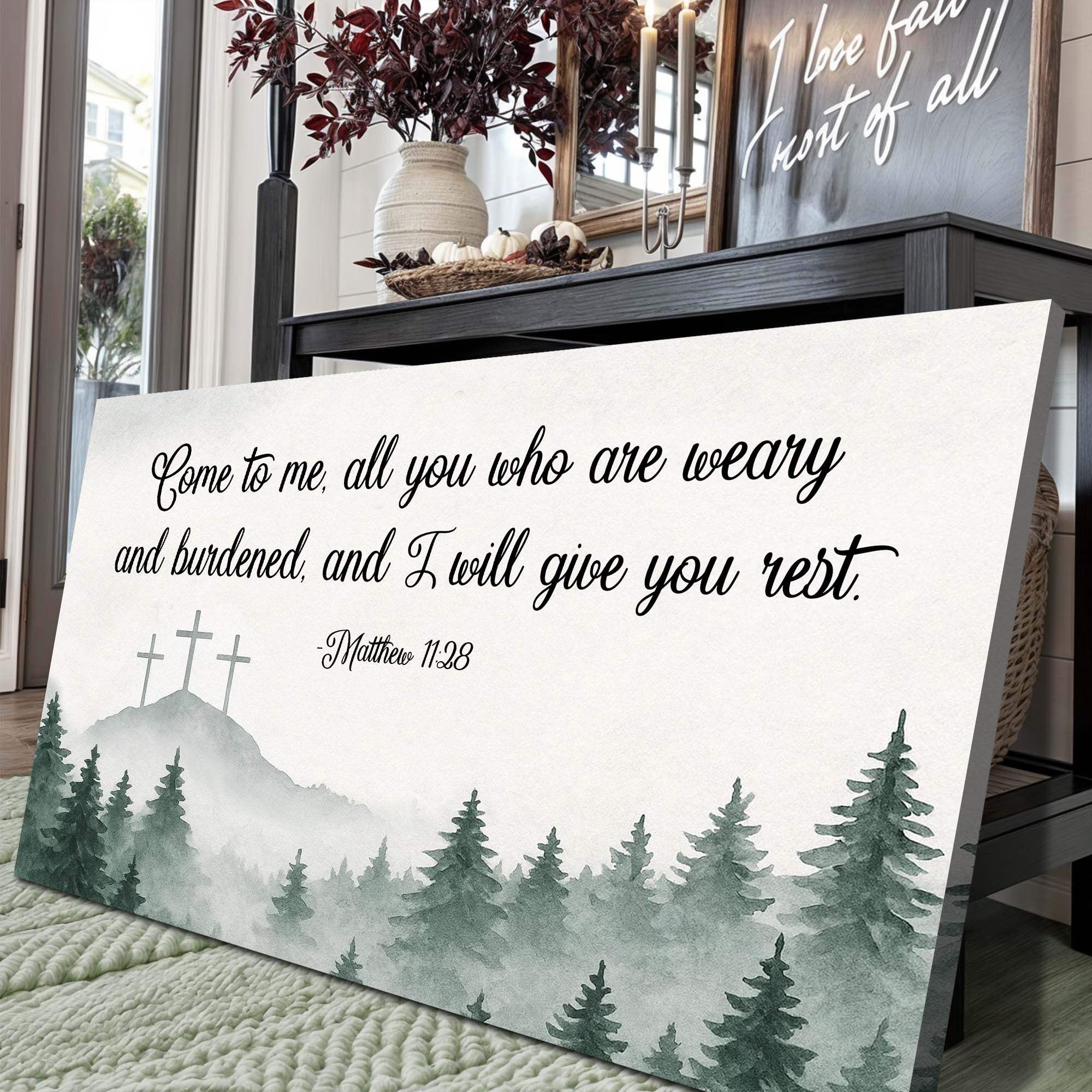 Come To Me - Matthew 11:28 Faith Sign II - Tailored Canvases - Flyclothing LLC