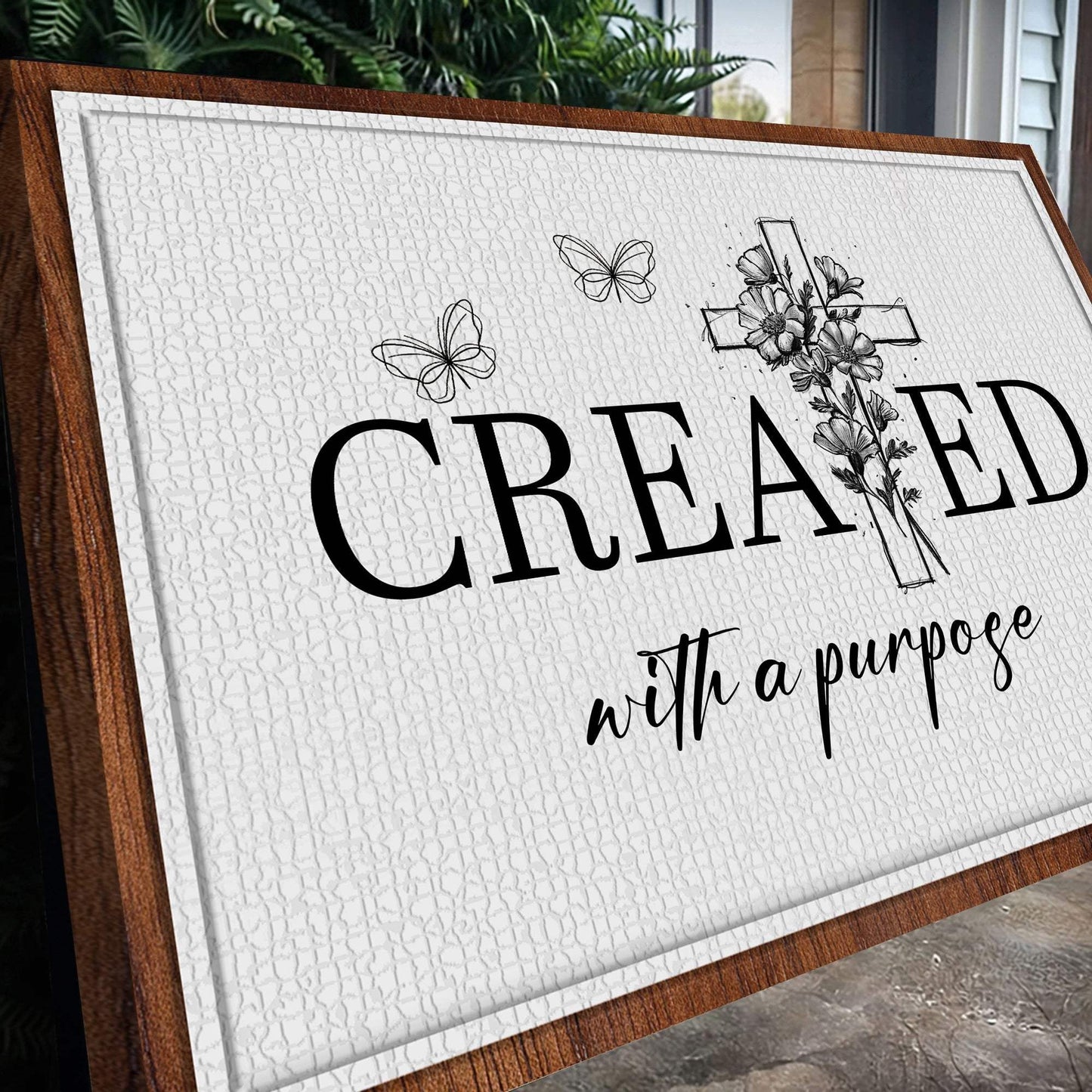 Created With A Purpose Faith Sign II - Tailored Canvases - Flyclothing LLC