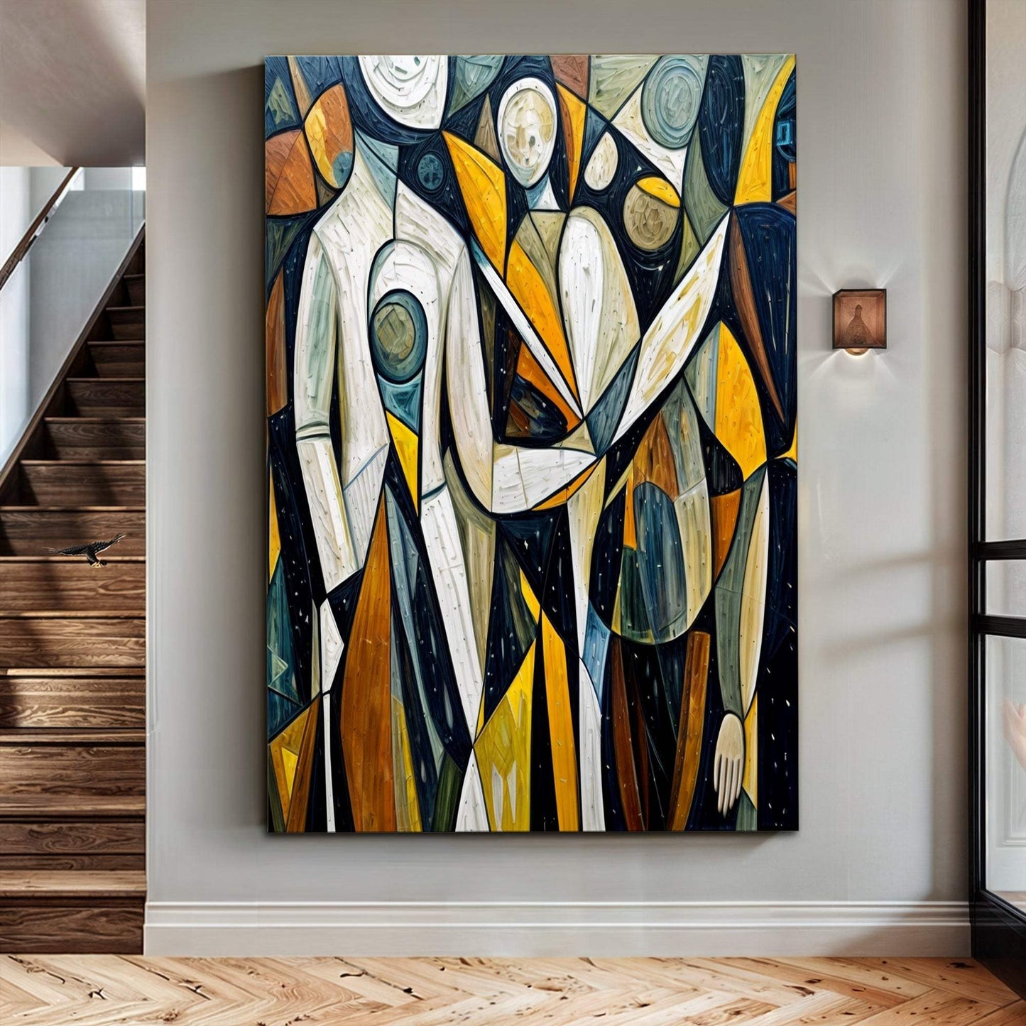 Abstract Human Connection Wall Art - Tailored Canvases - Flyclothing LLC