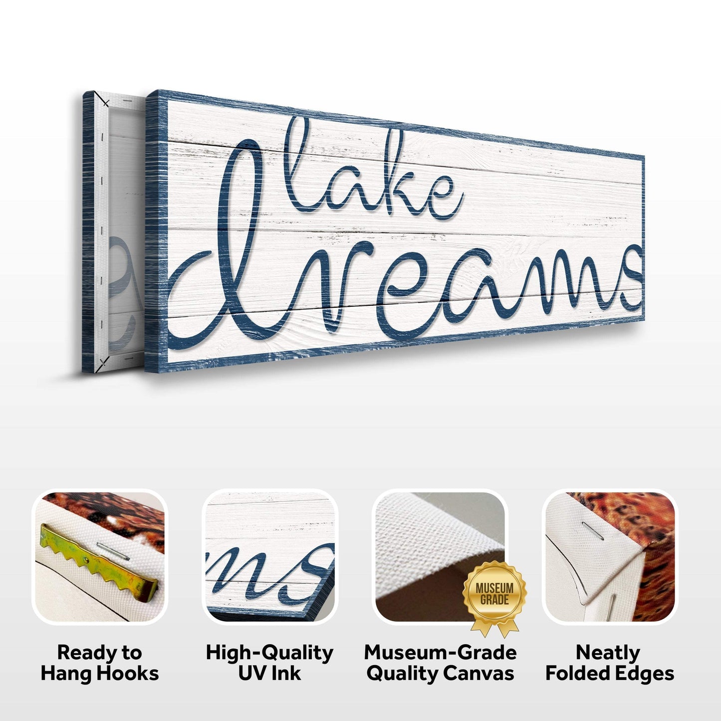 Lake Dreams Sign II - Tailored Canvases - Flyclothing LLC