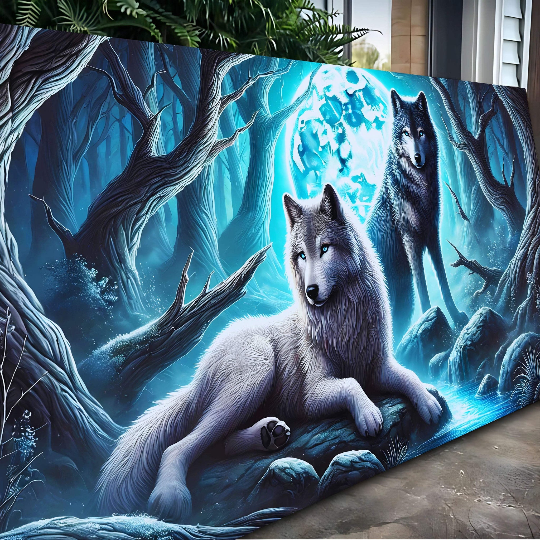 3D Wolves Wall Art - Tailored Canvases - Flyclothing LLC