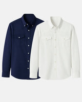 Buki’s Cinqo Western Tech Shirt 2-Pack - Navy/White - Buki - Flyclothing LLC