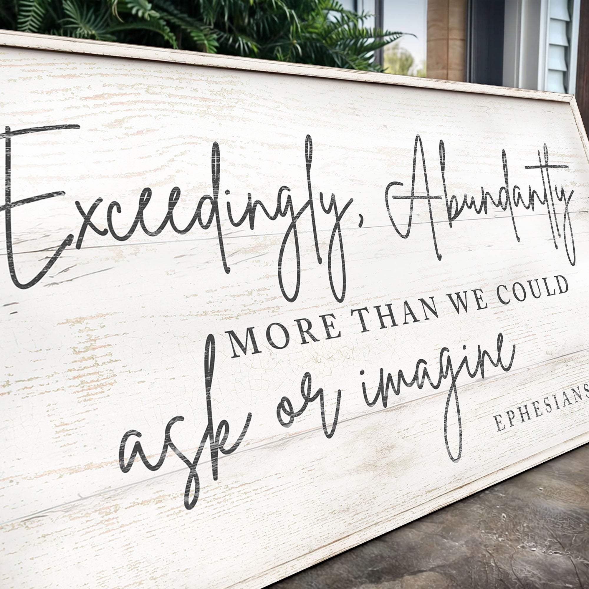 Exceedingly, Abundantly More Than We Could Ask Or Imagine Faith Sign III - Tailored Canvases - Flyclothing LLC