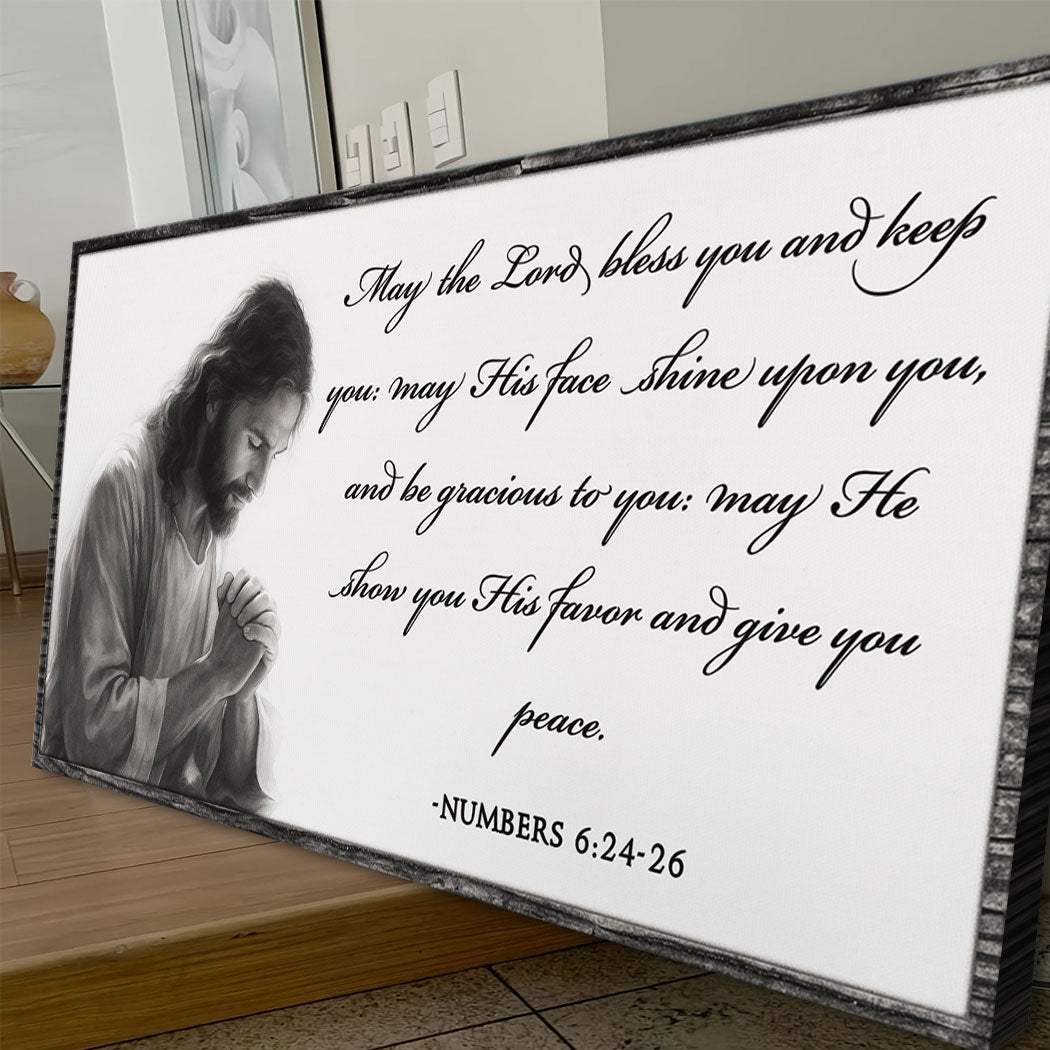 Numbers 6:24-26 - May The Lord Bless You Faith Sign IV - Tailored Canvases - Flyclothing LLC