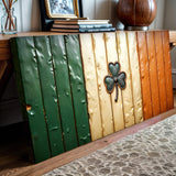 Irish Shamrock Glory Wooden Flag Wall Art II - Tailored Canvases - Flyclothing LLC