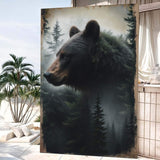 Black Bear Exposure Wall Art - Tailored Canvases - Flyclothing LLC