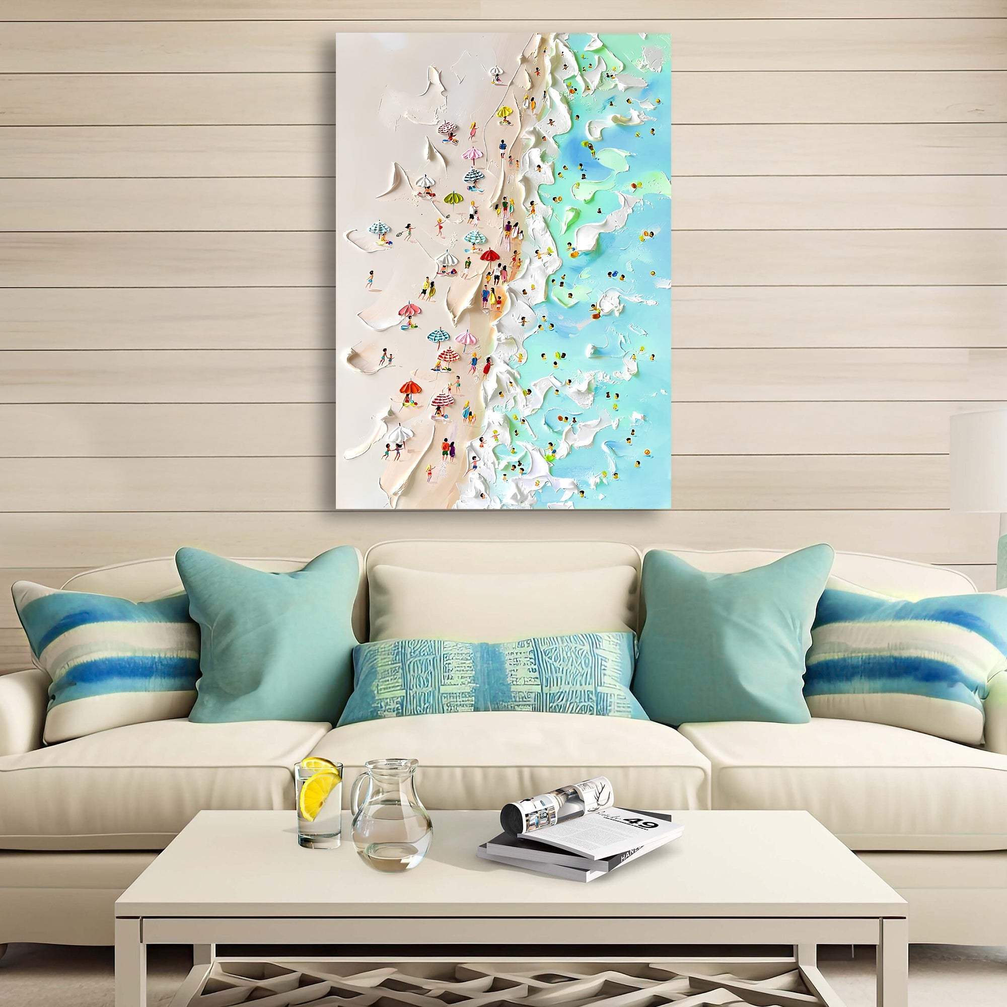 Beachfront Painting Coastal Wall Art - Tailored Canvases - Flyclothing LLC