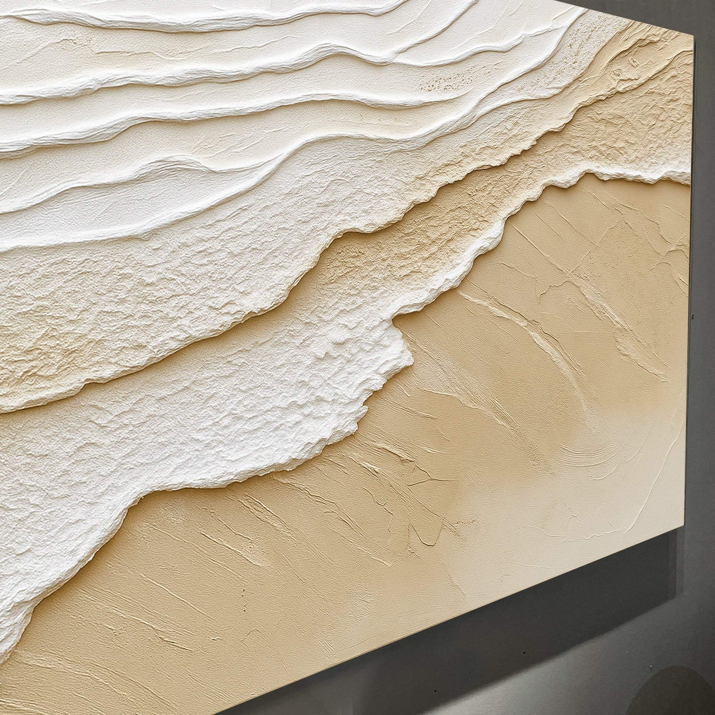 Neutral Ocean Waves Wall Art - Tailored Canvases - Flyclothing LLC