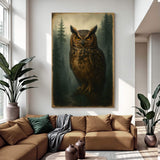 Watcher Of The Woods Owl Wall Art - Tailored Canvases - Flyclothing LLC