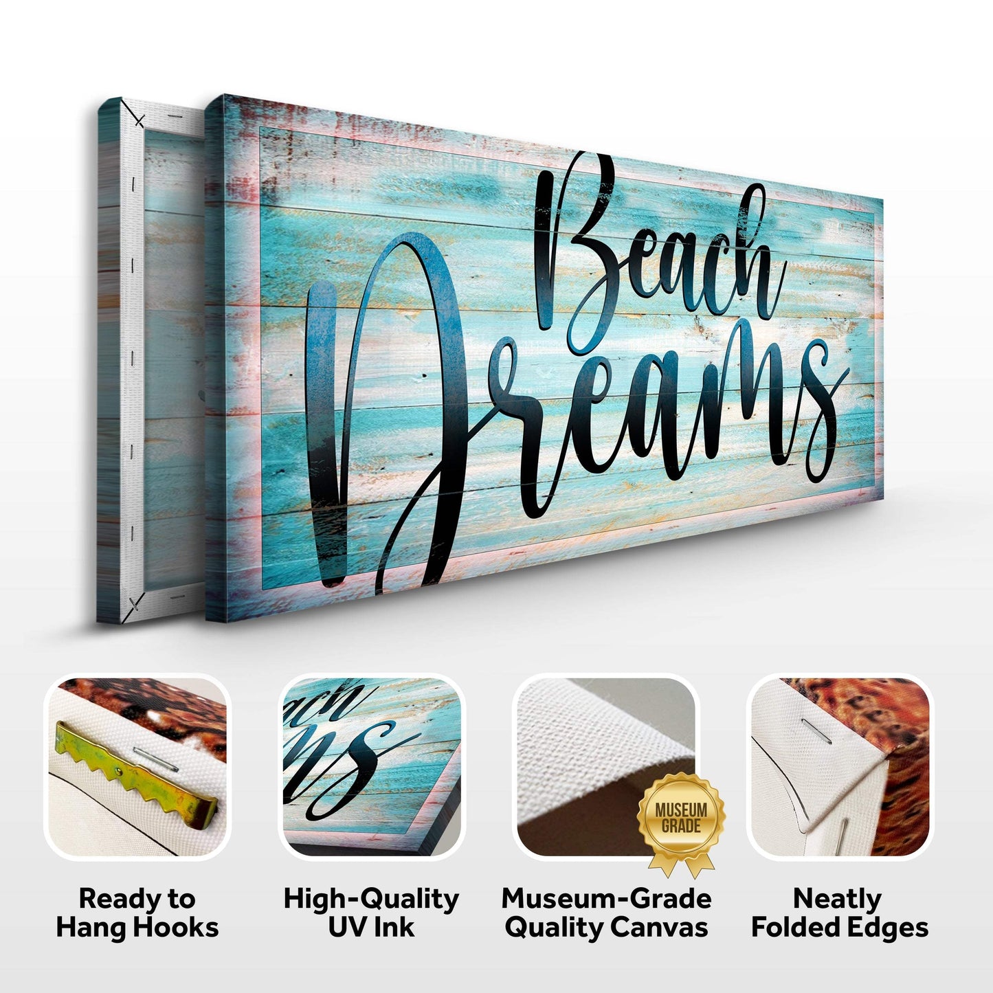 Beach Dreams Sign II - Tailored Canvases - Flyclothing LLC