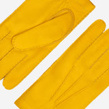 Matteo (yellow) - Italian gloves made of American deerskin leather with cashmere lining