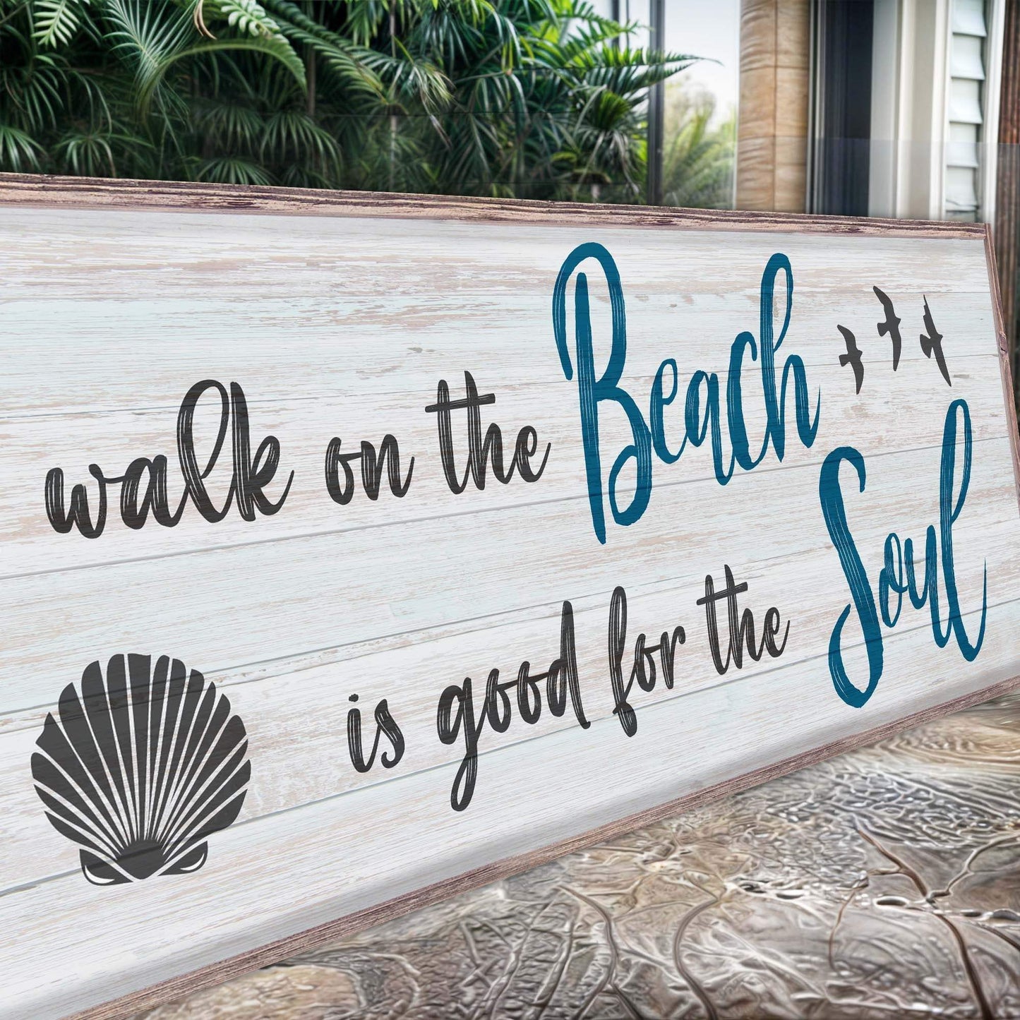 A Walk On The Beach Is Good For The Soul Sign II - Tailored Canvases - Flyclothing LLC