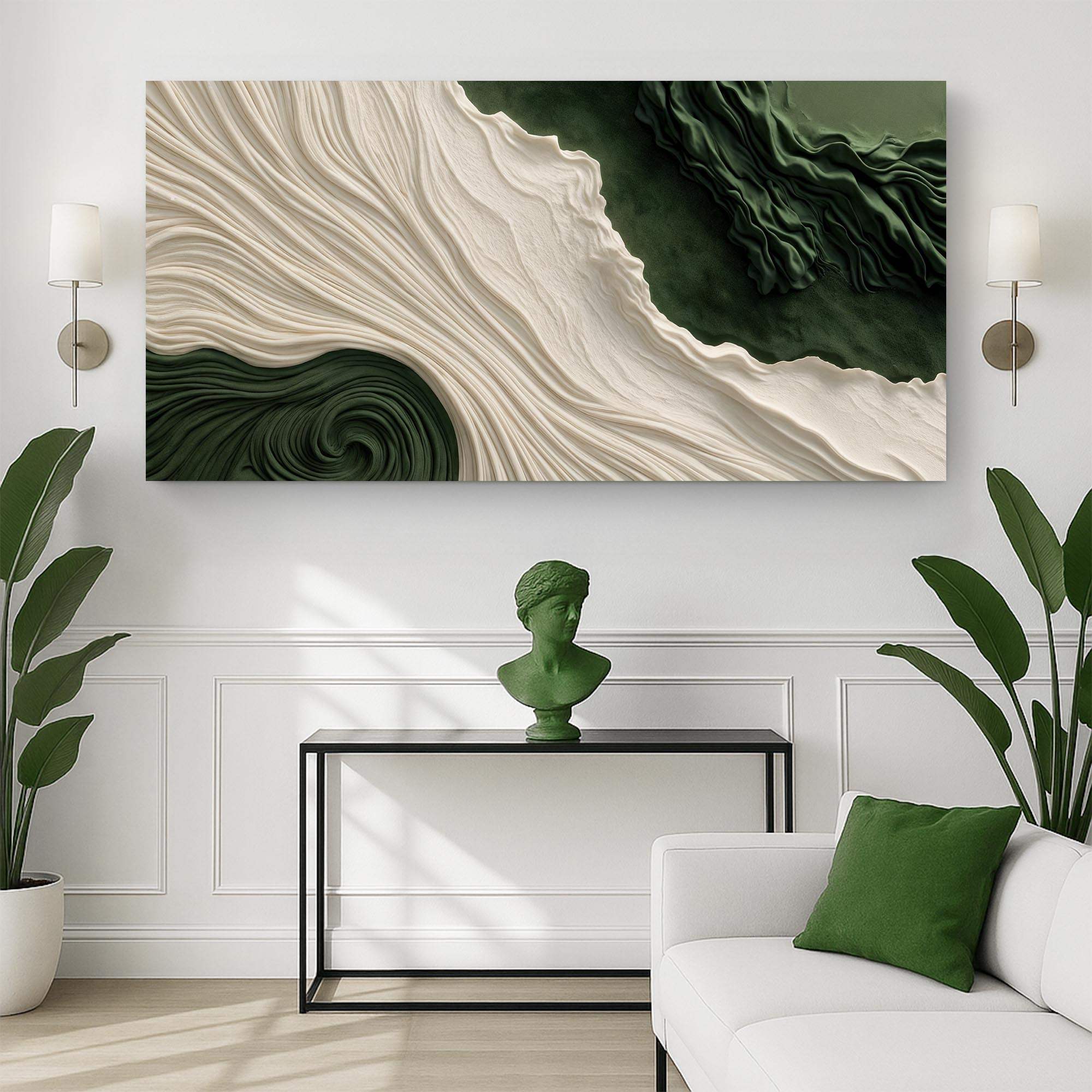 Green Rivers Abstract Wall Art XI - Tailored Canvases - Flyclothing LLC