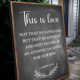 This Is Love - 1 John 4:10 Faith Sign - Tailored Canvases - Flyclothing LLC