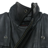 Mastermind Men's Motorcycle Leather Jacket - First Manufacturing Company - Flyclothing LLC