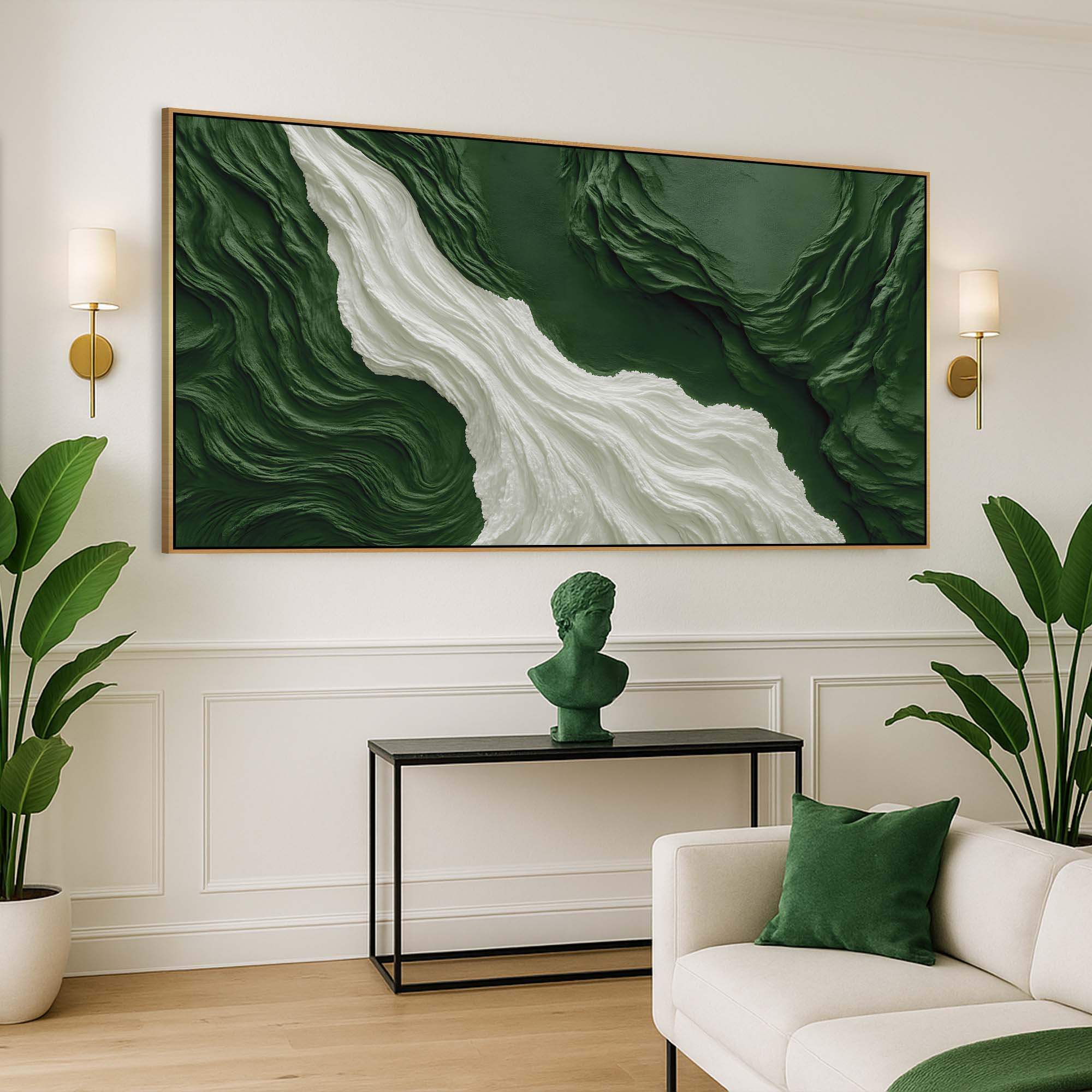 Green Rivers Abstract Wall Art - Tailored Canvases - Flyclothing LLC
