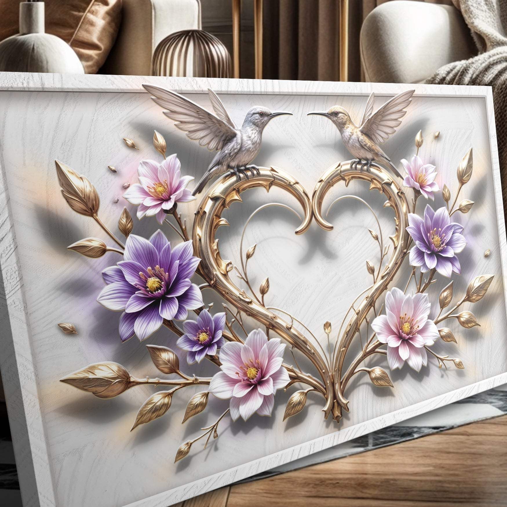 3D Hummingbirds Wall Art V - Tailored Canvases - Flyclothing LLC