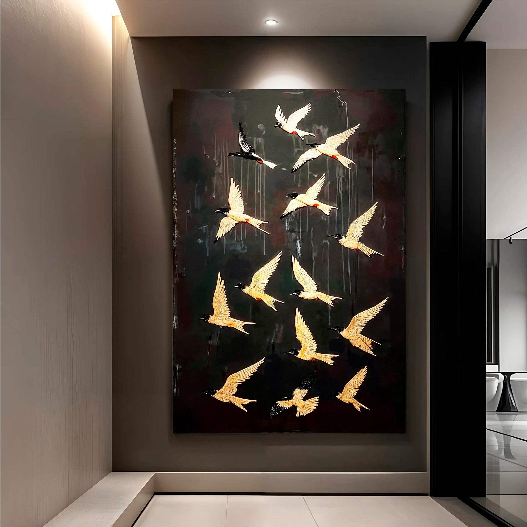 Abstract Flying Swallow Wall Art - Tailored Canvases - Flyclothing LLC