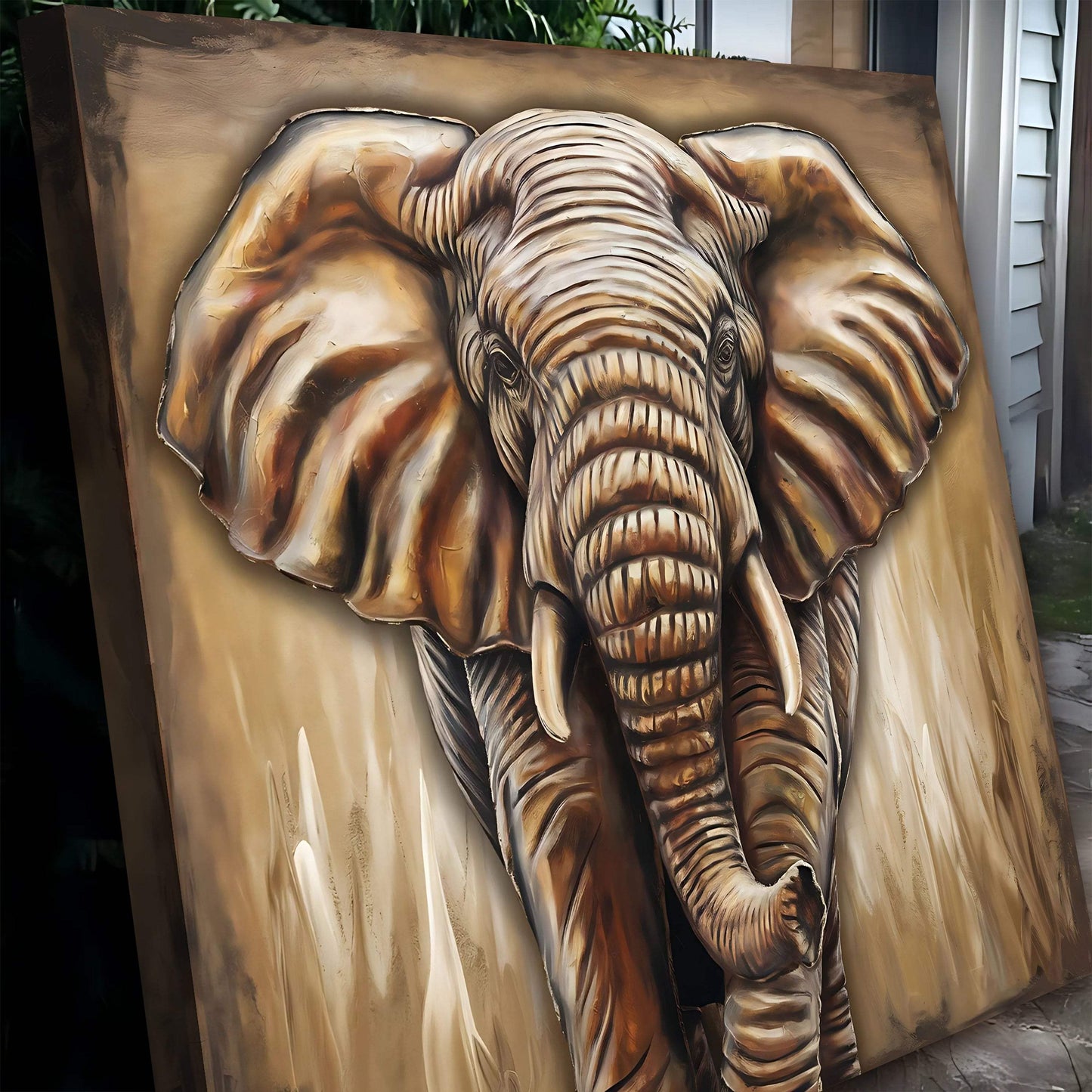 3D Elephant Wall Art - Tailored Canvases - Flyclothing LLC
