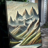 Abstract Mountain and River Landscape Wall Art II - Tailored Canvases - Flyclothing LLC