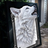 3D Wolf Wall Art III - Tailored Canvases - Flyclothing LLC