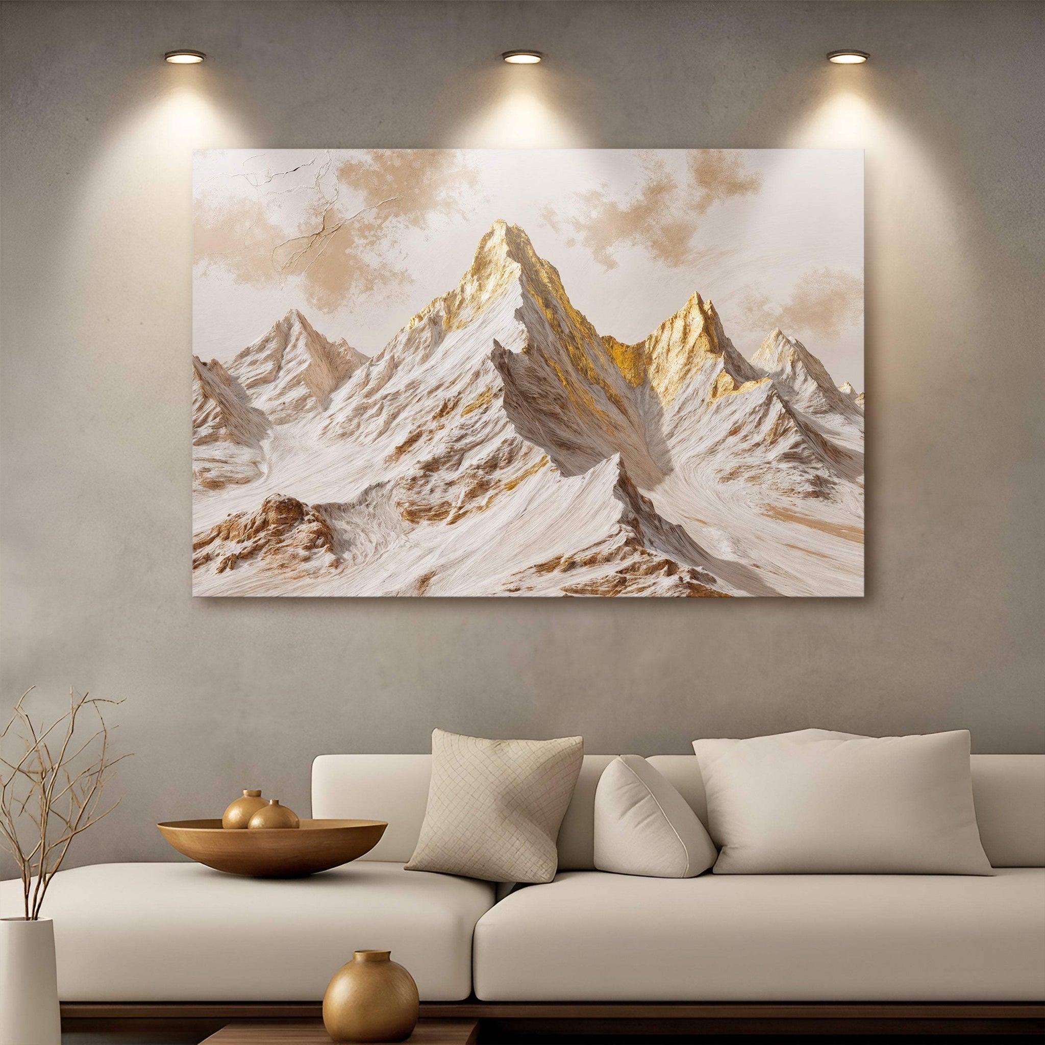 Golden Peaks Wall Art - Tailored Canvases - Flyclothing LLC