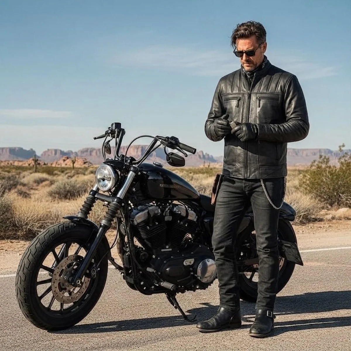 Thunderhead - Men's Ultra Leather Motorcycle Jacket - Unik Just for Bikers - Flyclothing LLC