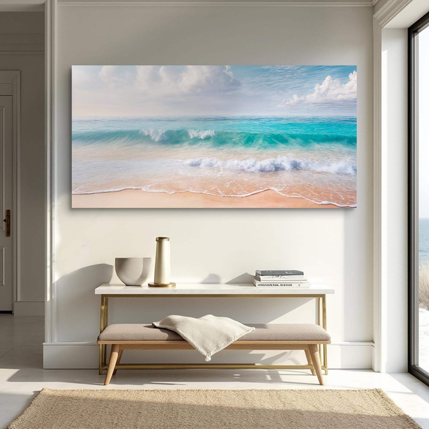 Serene Ocean Wave Coastal Wall Art XII - Tailored Canvases - Flyclothing LLC