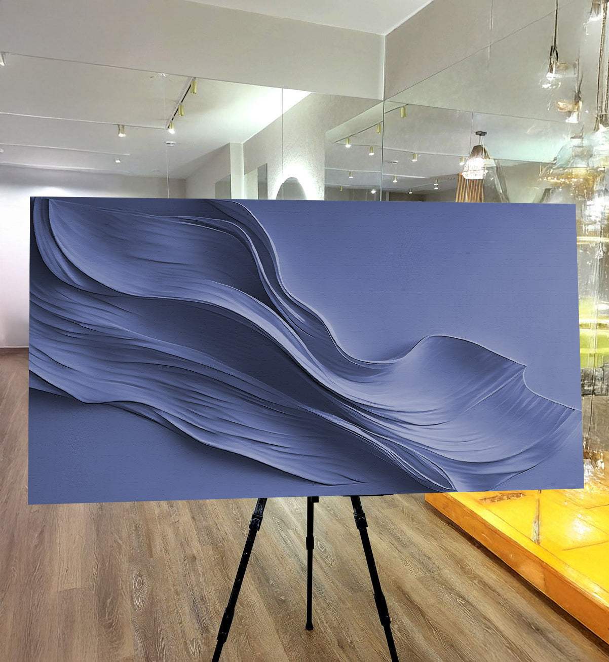 Midnight Navy Minimalist Wall Art - Tailored Canvases - Flyclothing LLC