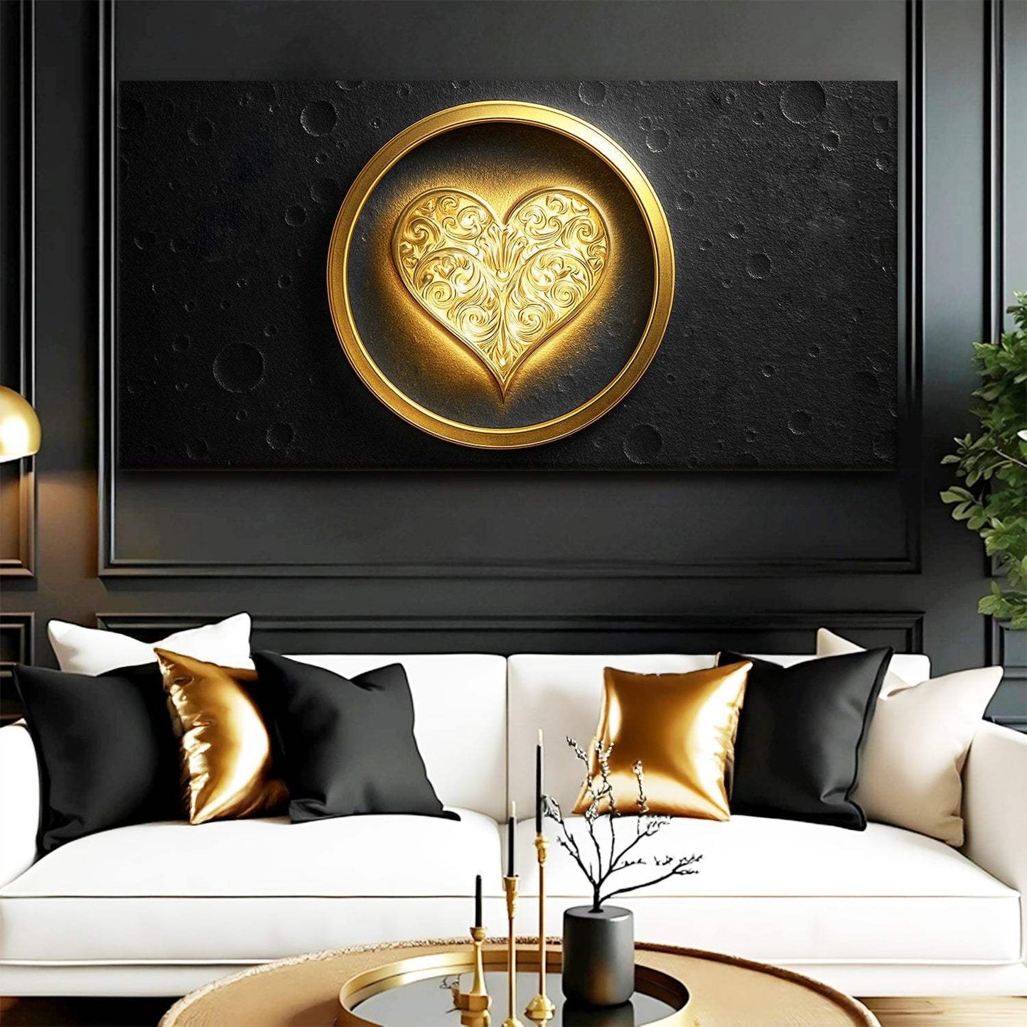 Heart Eclipse Wall Art - Tailored Canvases - Flyclothing LLC