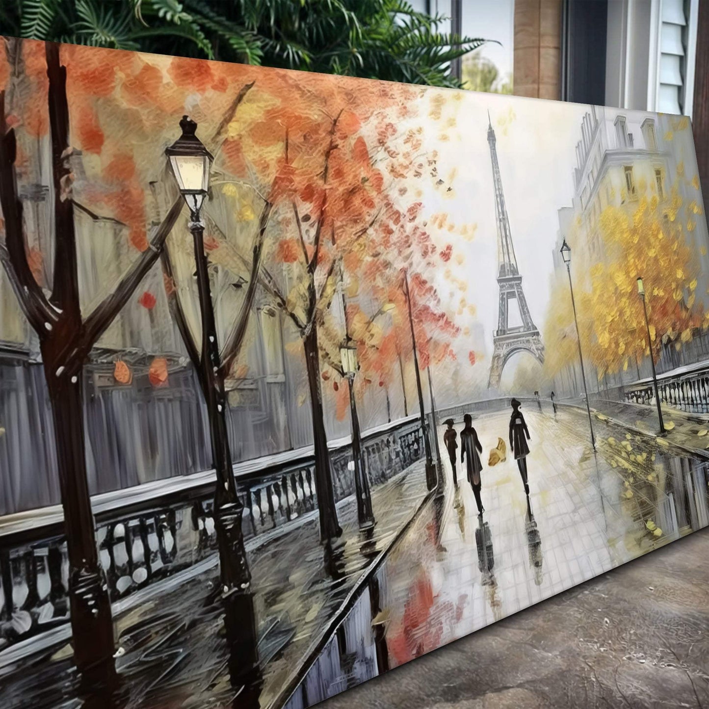 Parisian Rain Cityscape Wall Art - Tailored Canvases - Flyclothing LLC