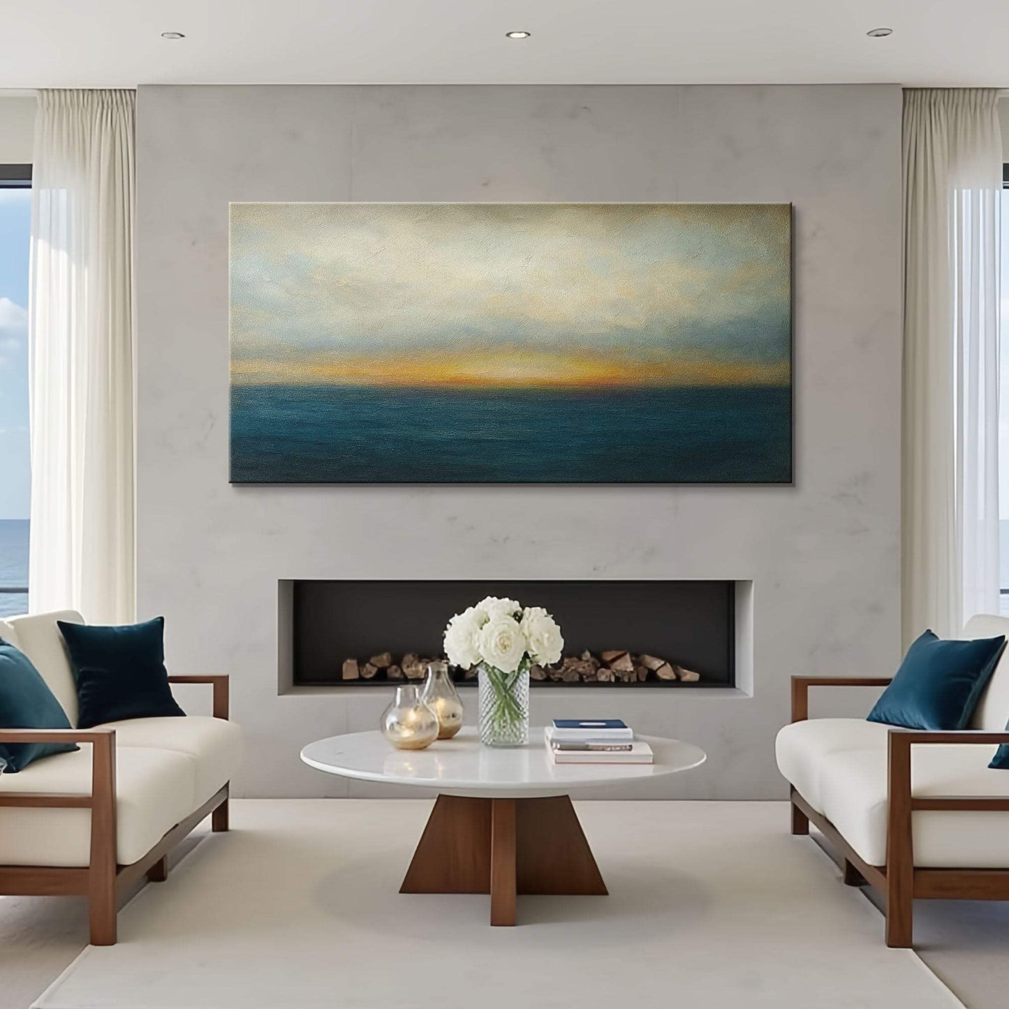 Waterscape Abstract Wall Art V - Tailored Canvases - Flyclothing LLC